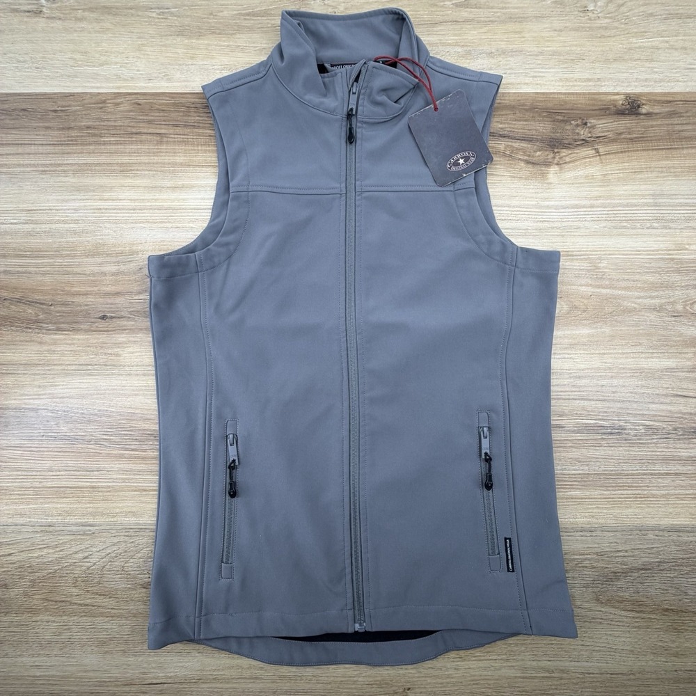 NEW Carroll Original Wear Vest Mens Size Small Rodeo Gray Full Zip STS